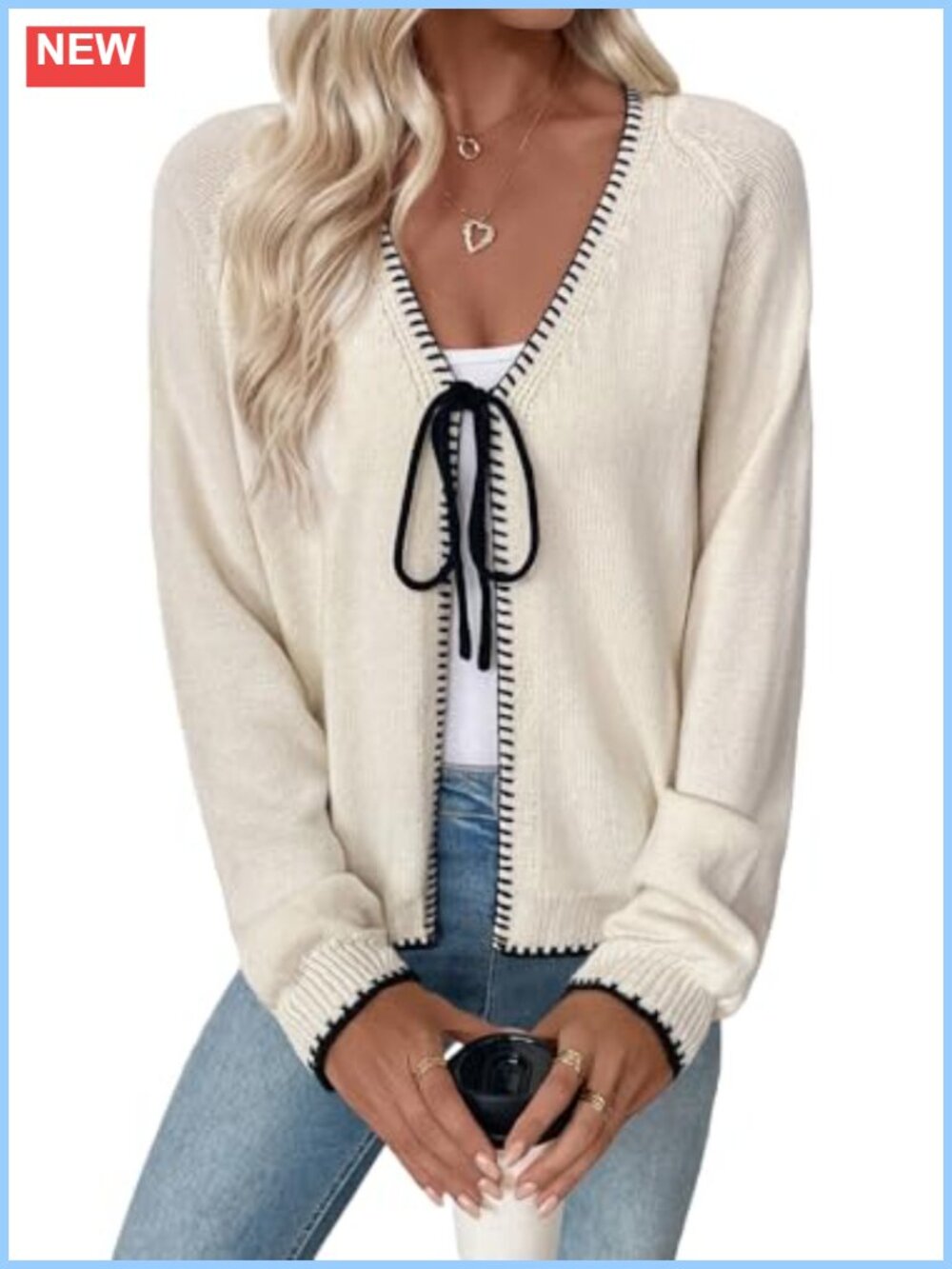 Women's Lightweight Knit Cardigan Sweater, Open Front Long Sleeve, Loose Fit